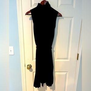 Calvin Klein black knit dress with belt